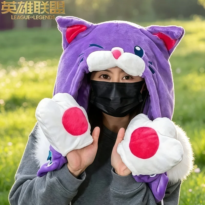 chapeau-qian-jue-de-league-of-legends-bataille-chat-vs-chien-tour-de-tete-d'environ-56-centimetres-breloque-serie-de-cadeaux-de-collection-ornements