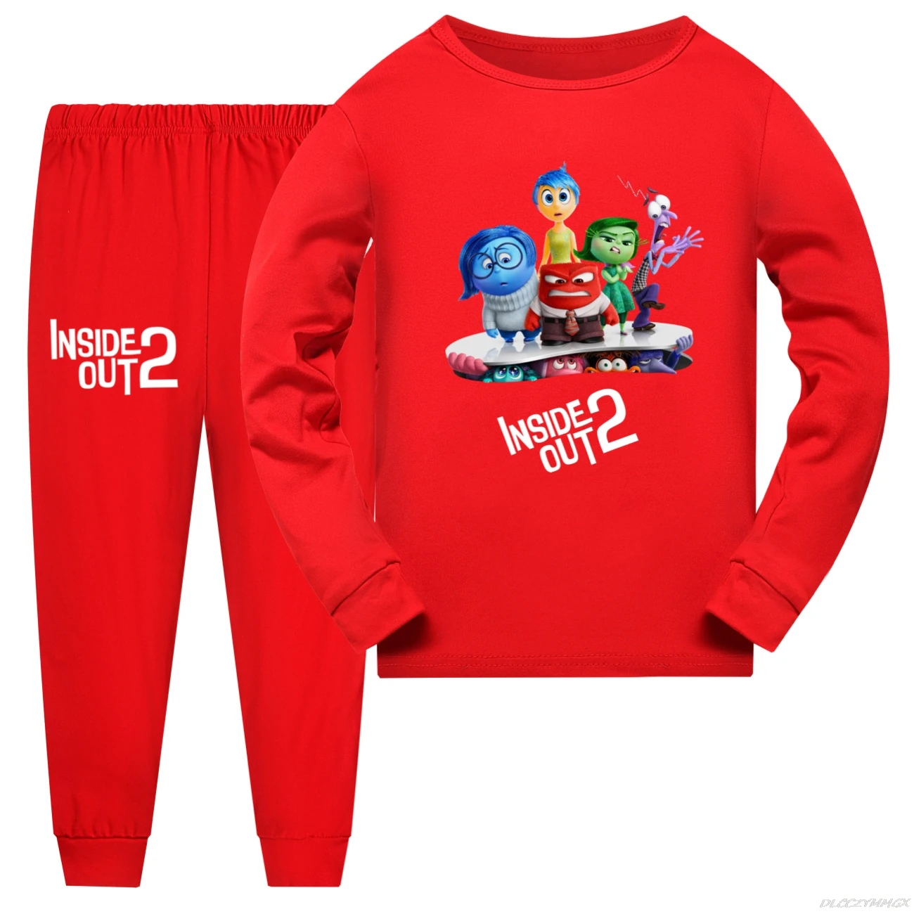 New Autumn Rise of Red Child Pajama Set Girls Tracksuit inside out2 Teenage kids Long Sleeve T-Shirt Pants Suit Sleepwear