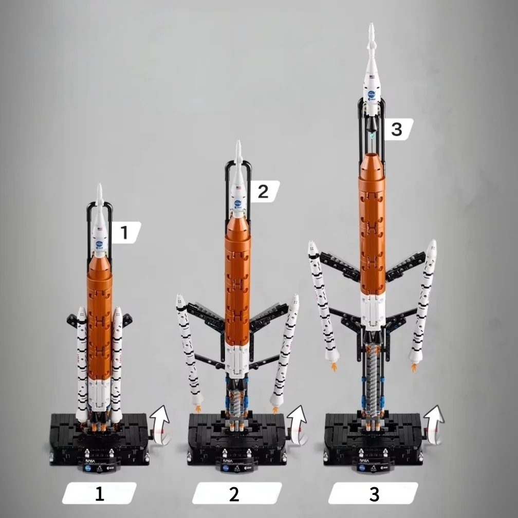 2026 Hot Toys 632pcs Creative STEM NASA Artemis Space Launch System Rocket Building Block Puzzle Model Birthday Ornament Gift view 4