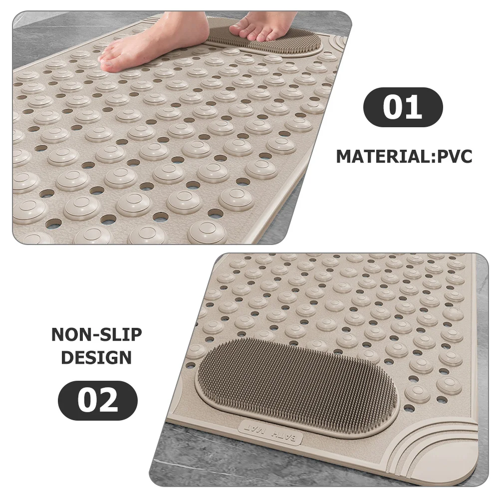 

Bath Mat Foot Scrubber Shower Wall Back Scrubber For Shower Floor Dead Skin Removal Suction Cup Back Exfoliator Tool