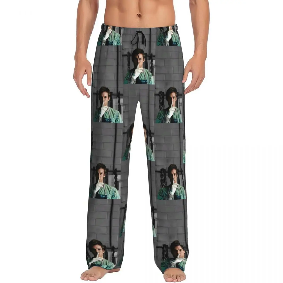 

Custom Dexter Morgan Pajama Pants Sleepwear Men's Elastic Waistband Movie Sleep Lounge Bottoms with Pockets