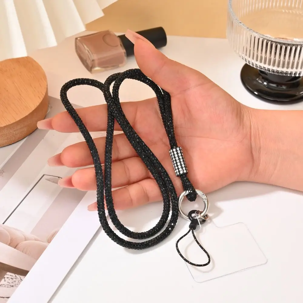 

Блестящий ремешок для телефона с кристаллами и стразами, яркий, сияющий, на запястье, с защитой от потери, аксессуар для телефона