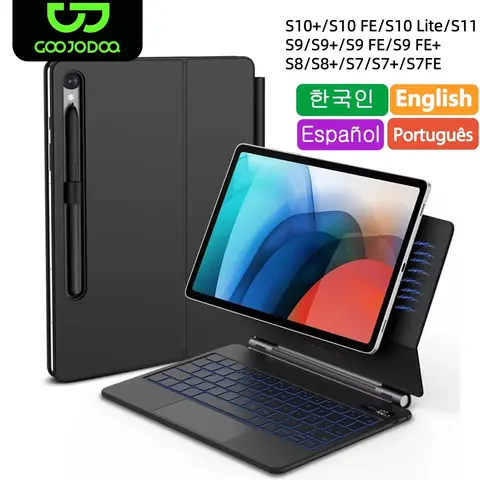 Magic Keyboard For Samsung Galaxy Tab S11 S10 Plus S10 Lite S8 S9 S7 FE 11 12.4 inch Trackpad Backlit floating with Pen Holder