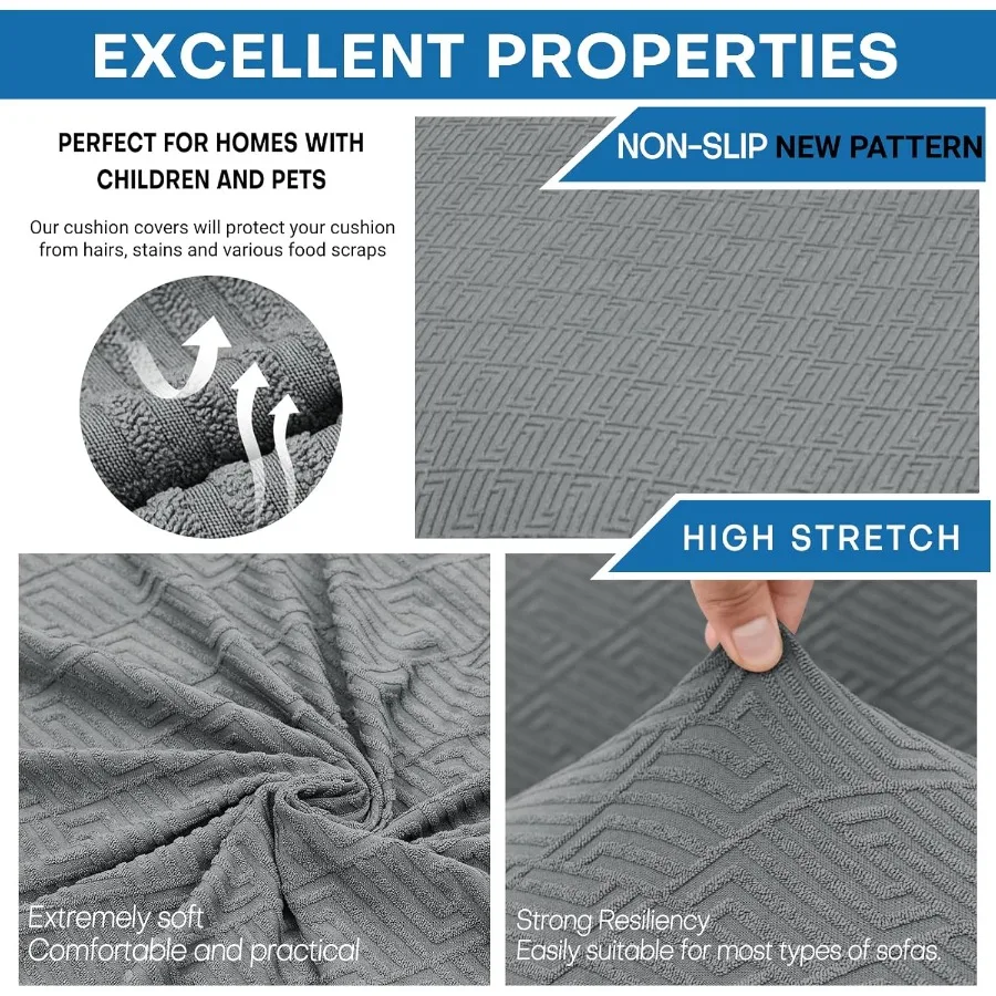 2025年新作 4ピース ソファカバー 3クッションソファ用 超伸縮 厚手 ソフト ソファカバー 滑り止め ソファカバー 犬 猫 家具用