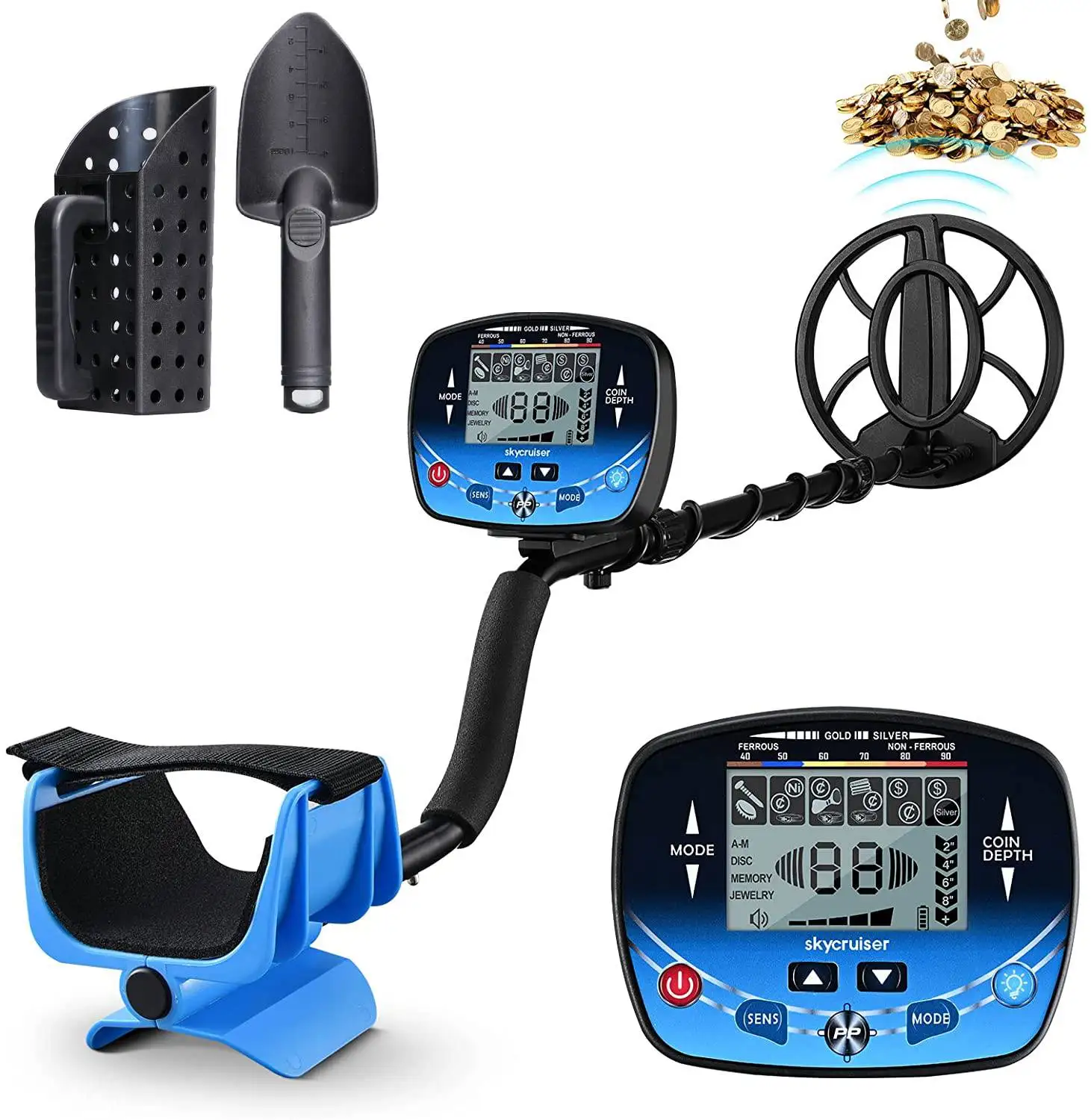 Waterproof Underground Gold Metal Detector Finder TX-910 MD910 Treasure Detecting Pinpointer