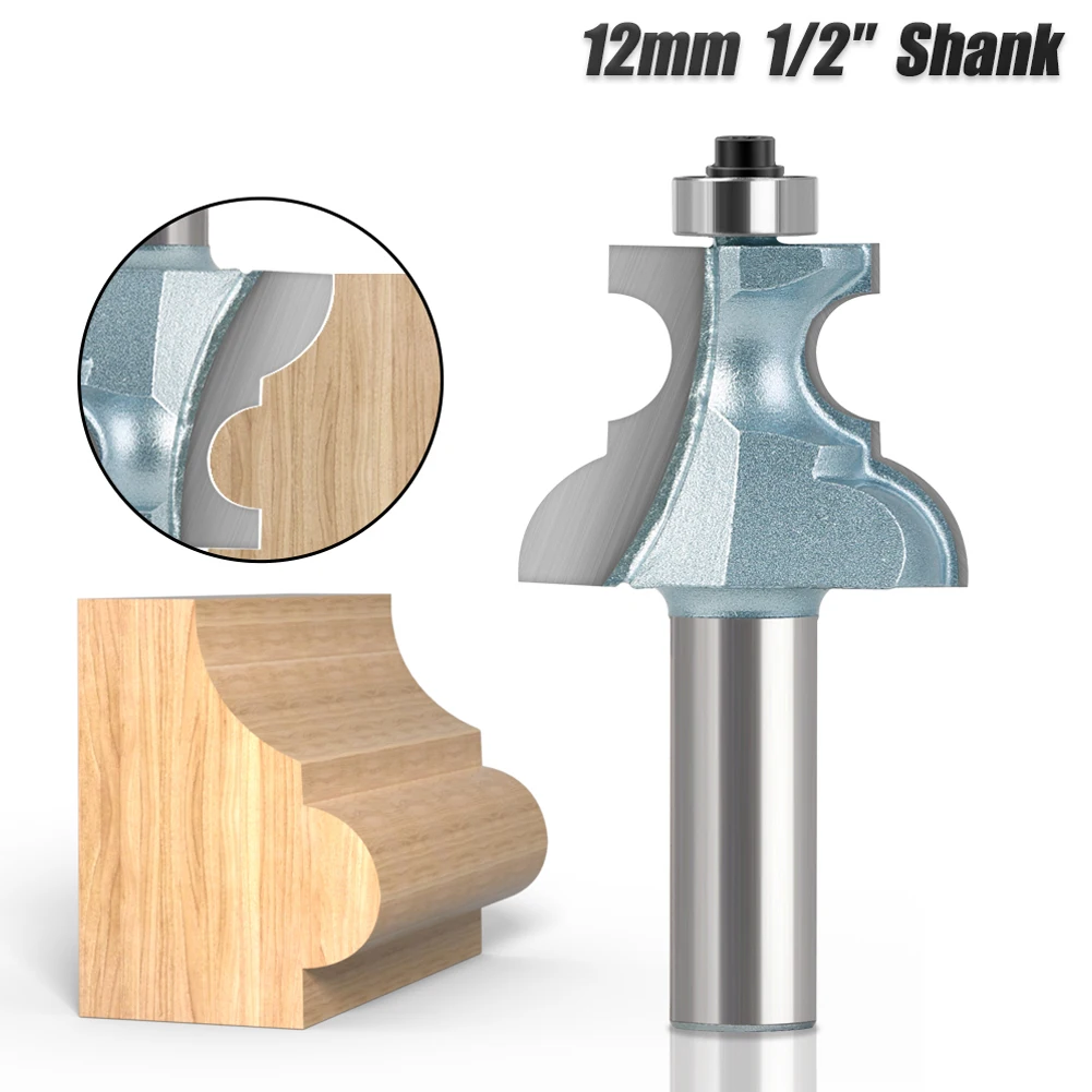 1 2 ''Shank Router Bit Pembentuk Router Bit Kelas Industri Pisau Router Portabel Kompatibel Pemotongan Halus Bebas Chip