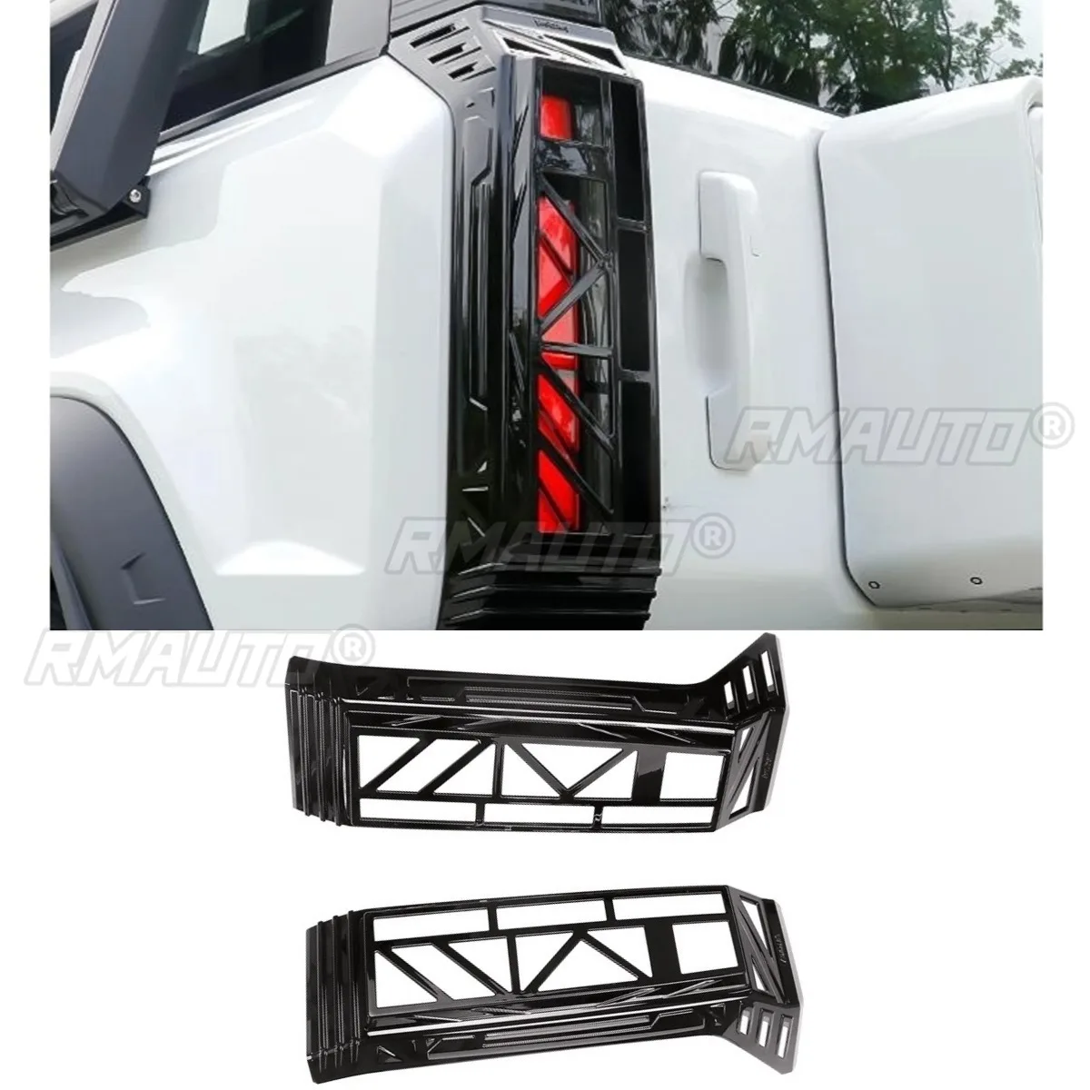 For Chery iCAR03 Styling Kits Tail Light Cover Car Rear Fog Light Tail Lamp Decoration Cover Headlight Taillight Body Kit