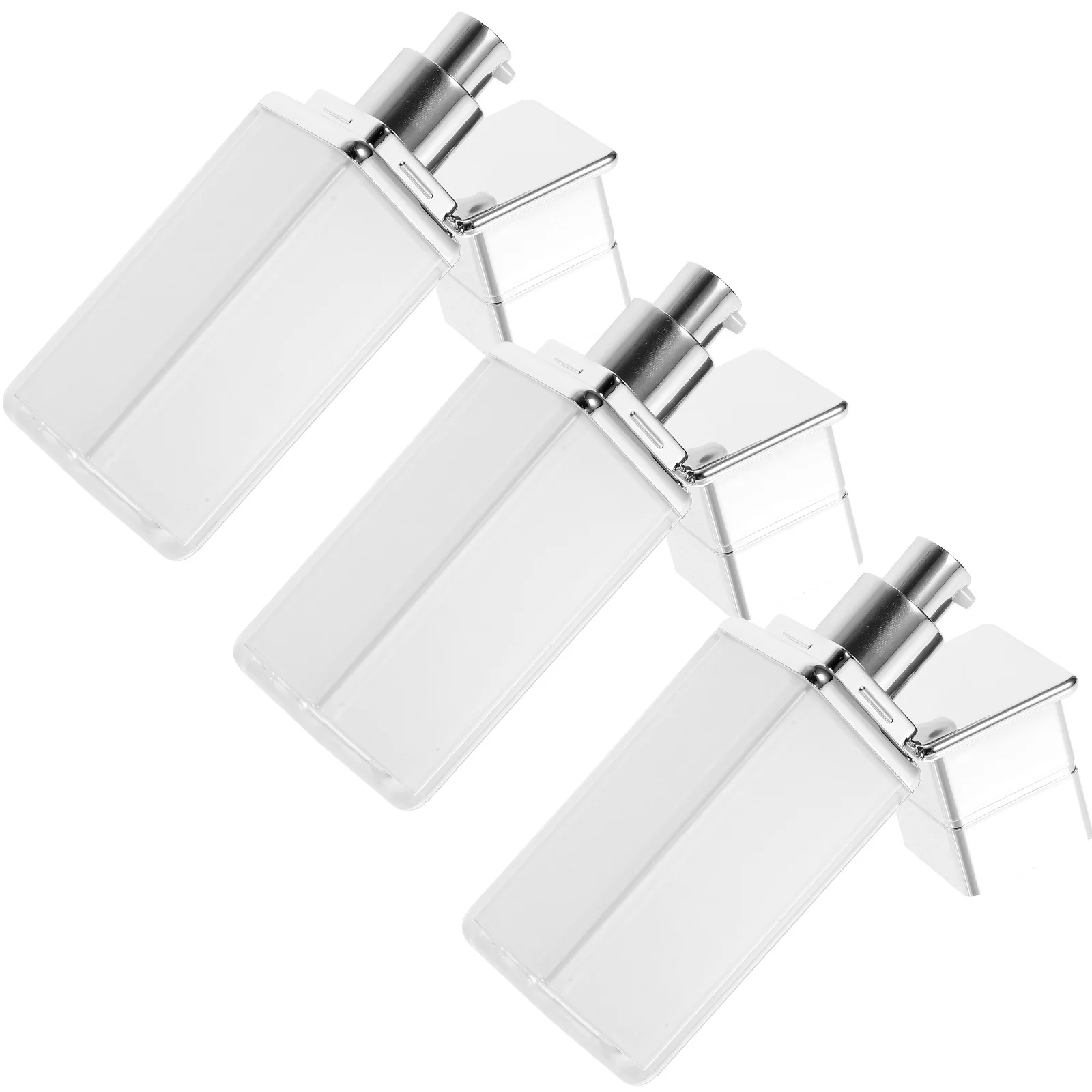 

3 Pcs Milk Bottle Small Pump Bottles Lotion Dispenser Shampoo Conditioner Refillable Travel for Toiletries and Reusable Liquid