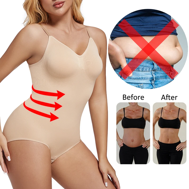 Low Back Bodysuits Shapewear for Women Open Crotch Body Shaper Sexy Tummy Control Push Up Corset Tank Top Backless Underwear - Image 2