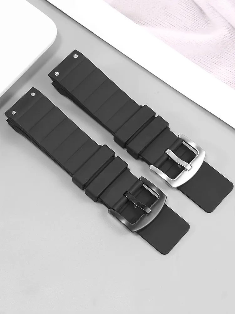 Watch accessories Band For Cartier Santos 100 Rubber black Watch Strap high quality waterproof man Silicone Chain 23mm