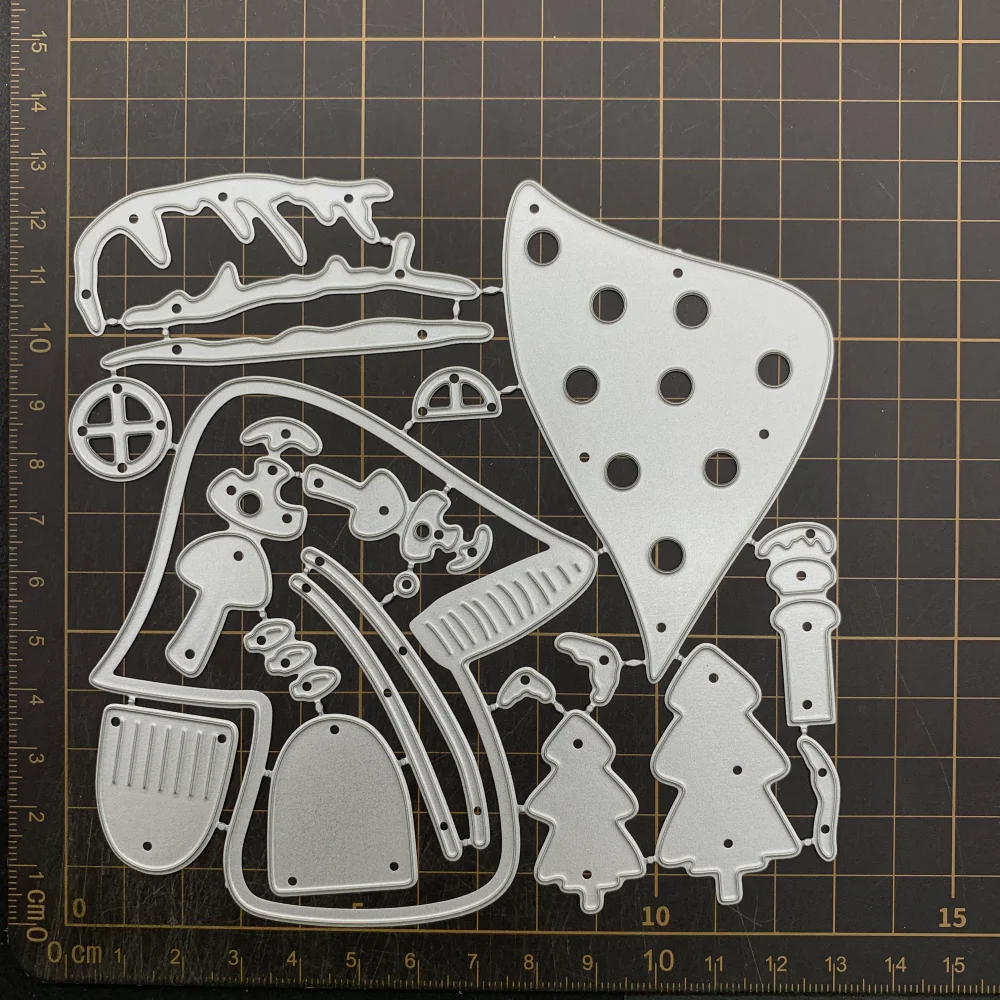 9 kinds Mushroom Witch Table Metal Cutting Dies Stencils For DIY Scrapbooking Decorative Embossing Handcraft Die CutsTemplate