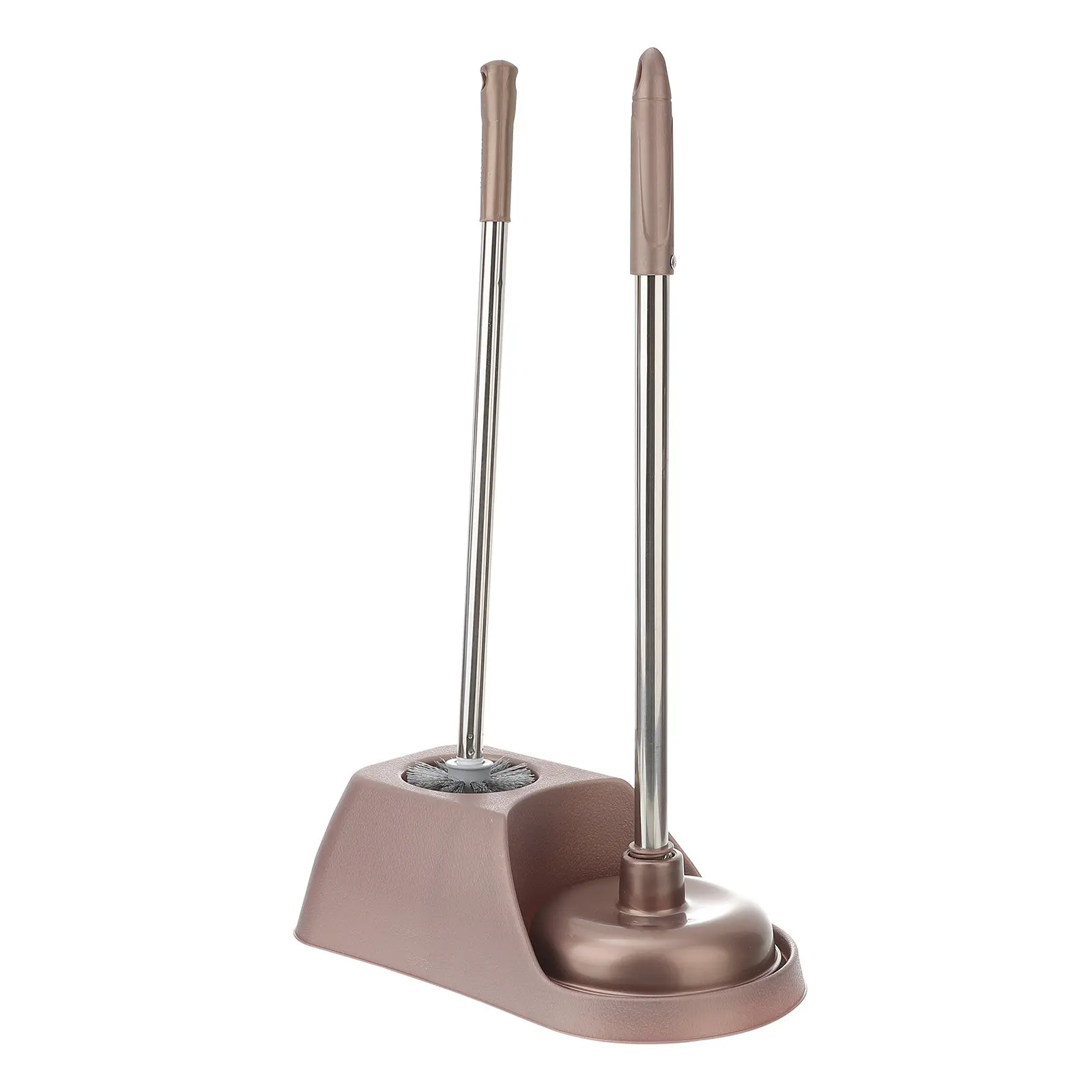 

1Set Bathroom Toilet Brush Plunger Set Soft Bristles Ergonomic Comfortable Handle Holder Compact Storage Cleaning Tool