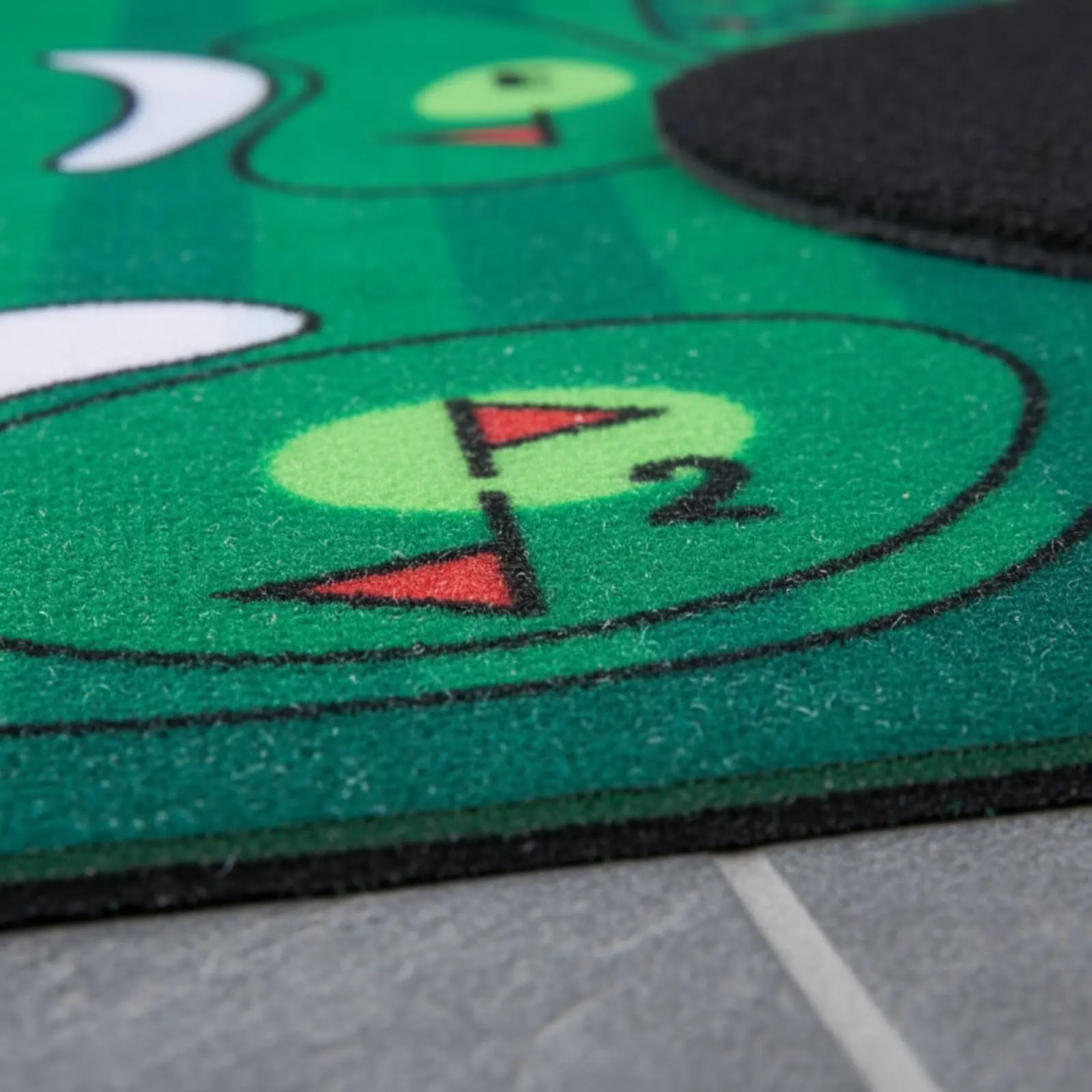 Indoor Putting Mat Simulated Course Design Putting Training Mat Putting Practice Carpet Plush Surface Portable Putting Green - view 2