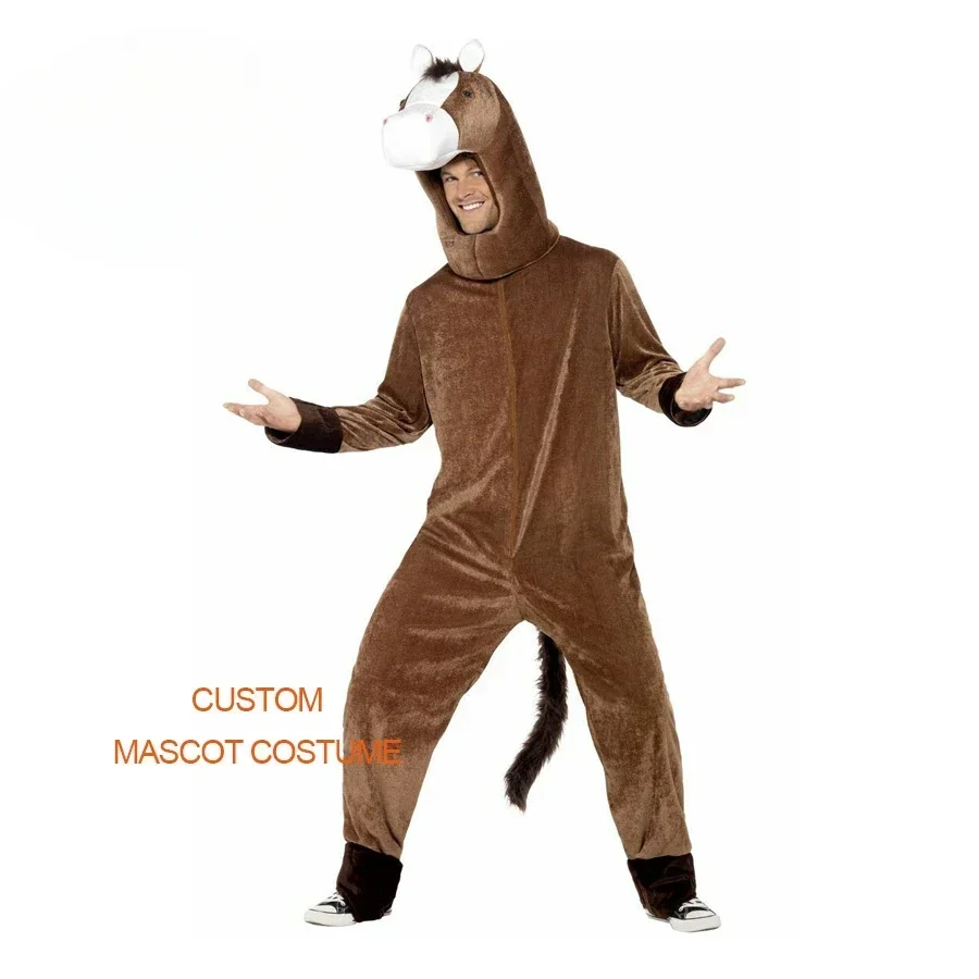 Plush Horse Mascot Costume Custom Promotion Props and  Clothing Modelling Design Inspired by Cartoon Animal Clothing