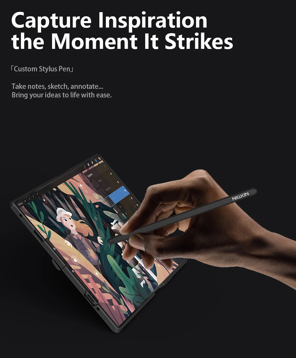 NILLKIN Per Samsung Galaxy Z Fold 7 5G CamShield ProP Custodia pieghevole custodia per telefono trasparente copriobiettivo custodia protettiva