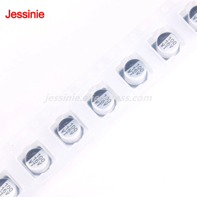 10ชิ้น/ล็อต100 UF 16 V SMD ตัวเก็บประจุอลูมิเนียมอิเล็กโทรลีติค16 V 100 UF 6.3*5.4มม.16 V 100 UF Capacitor Electrolytic