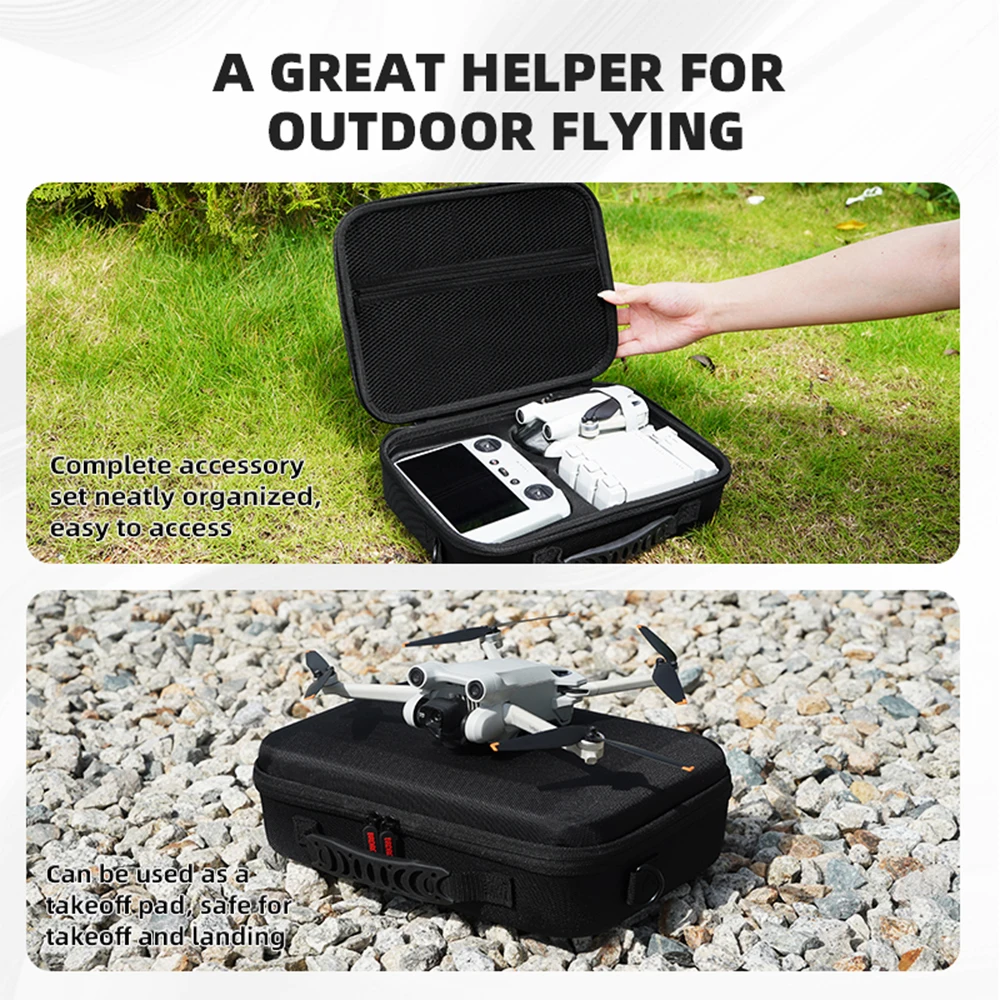 BRDRC Carrying Case for DJI Mini 4 Pro Drone RC 2 Remote Controller Portable Storage Bag Handbag Shoulder Box Travel Bag