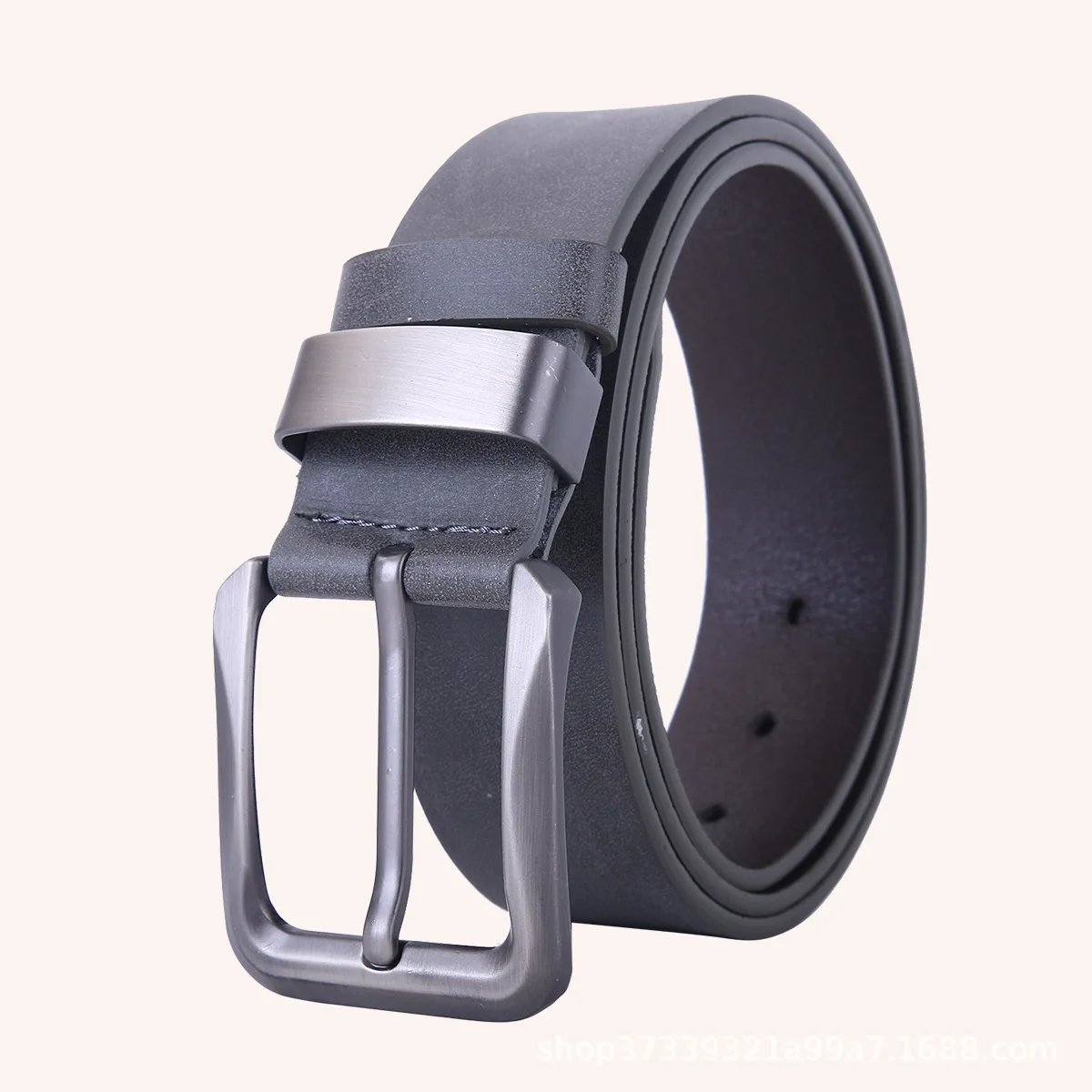 Men\'s Belt Metal Needle Buckle Belt Business Leisure Trend Authentic High End Belt Paired with Jeans Work Wear Belt Plus Size