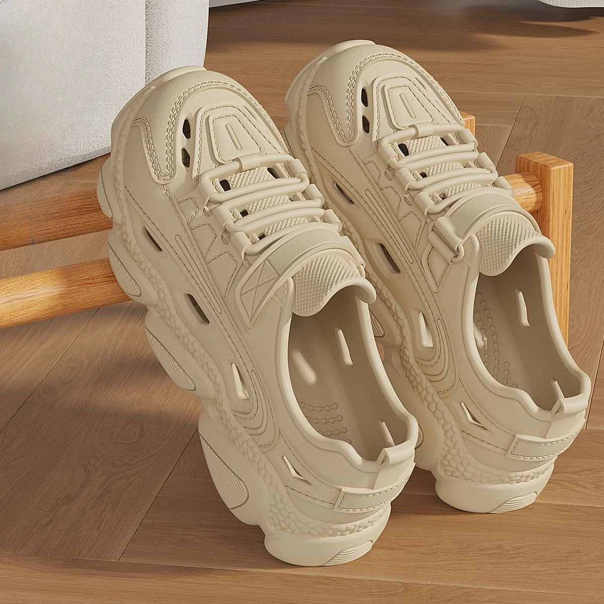 Punta cerrada Trekking deportes con plataforma hombre adulto sandalias venta verano uso diario transpirable Eva Casual comprar zapatos con agujeros para hombres