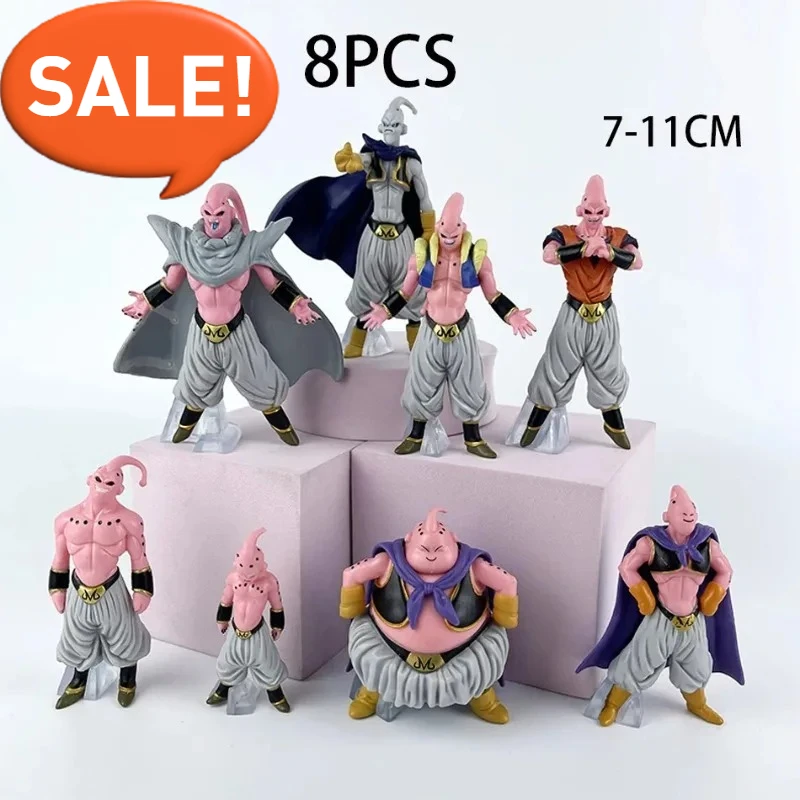 

2025 8-piece set Dragon Ball Z anime character Majin Buu Fat Buu PVC action figure collectible model toy desktop ornaments
