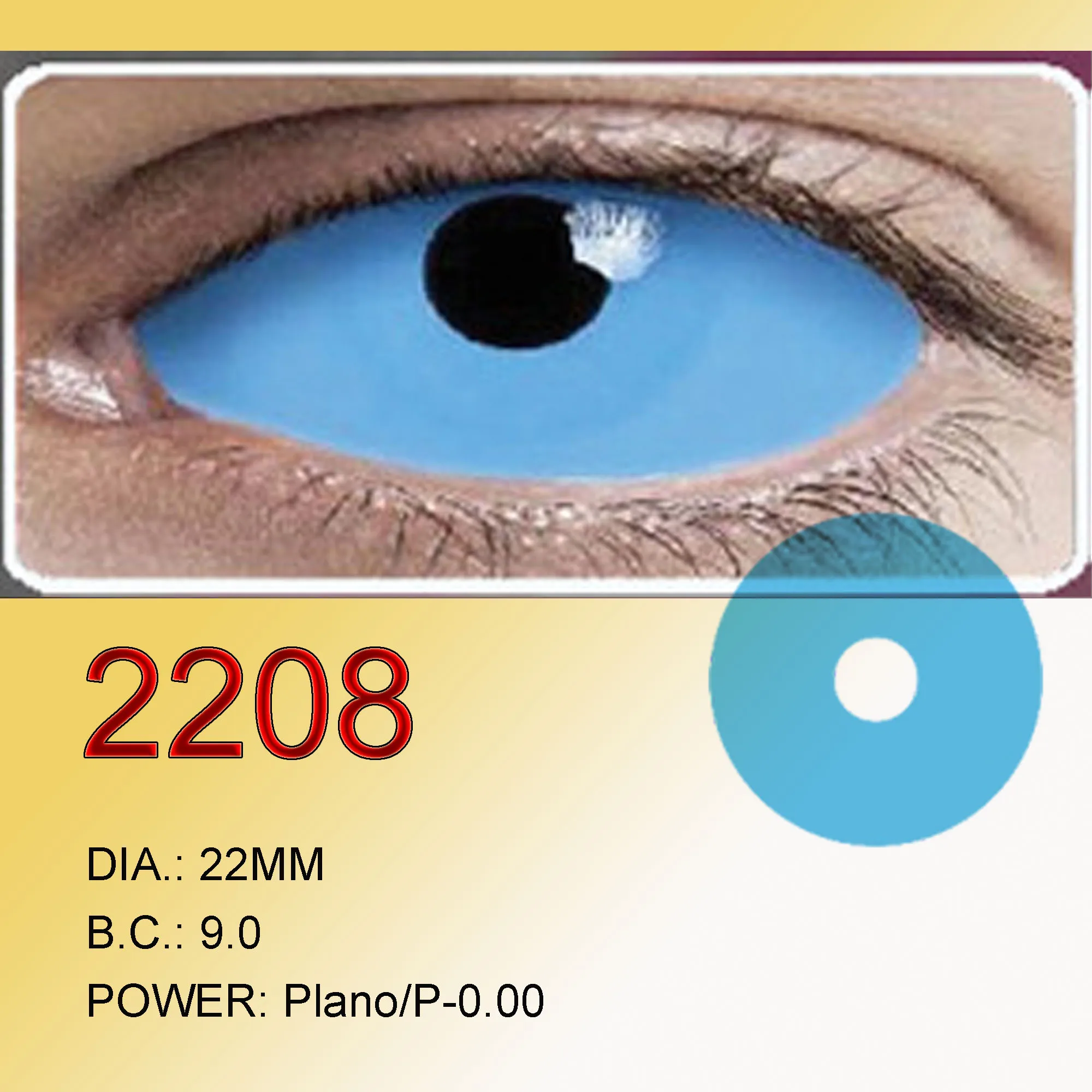 22mm Full Eye Red Sclera Soft Contacts Lenses for Cosmetic Halloween Carnival Anime Accessories CL2201