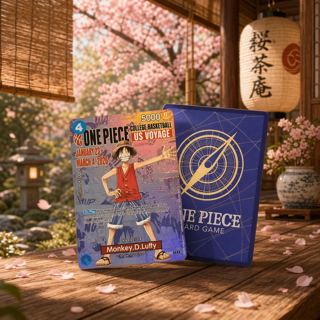 DIY ONE PIECE COLLEGE BASKETBALL US VOYAGE P-055 Luffy Promo Card English TCG Game Collection Card