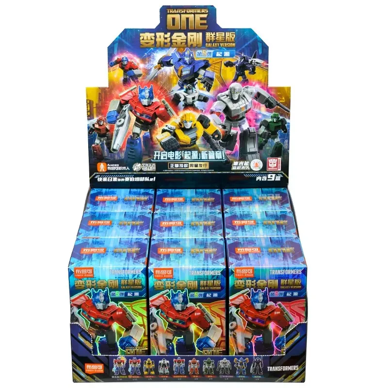 

9Pcs/Set Original Blind Box Figure Model Toy Collect Transformers Cybertron Optimus Prime Wheeljack Assembly Children Gift