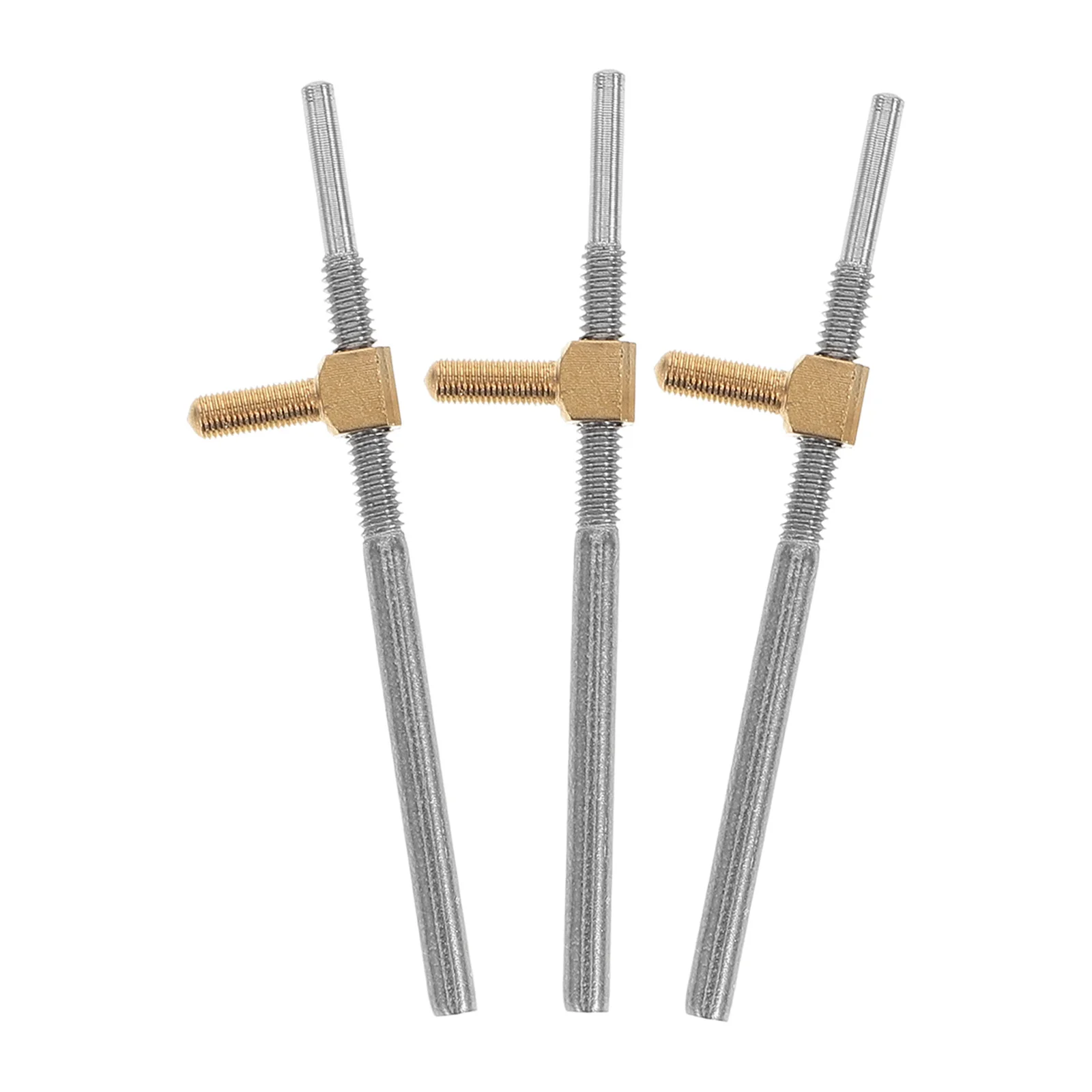 

3 Pcs Bow Violin Parts Rosewood Accessories Professional Screw Replacement Silver Practical Frog