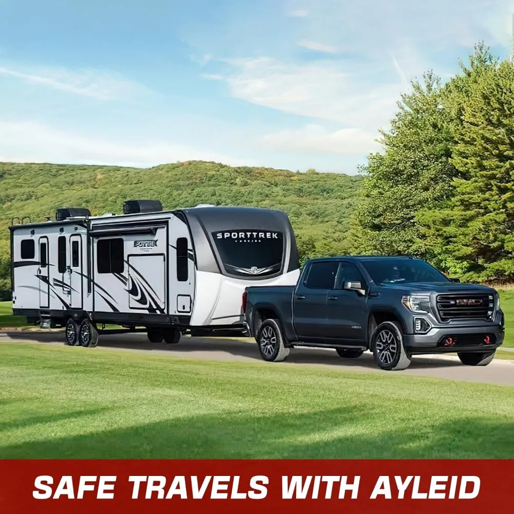 Montagem de engate de reboque de três bolas para serviço pesado com gancho, pino e manilha de reboque rotativa para receptor de 2 polegadas