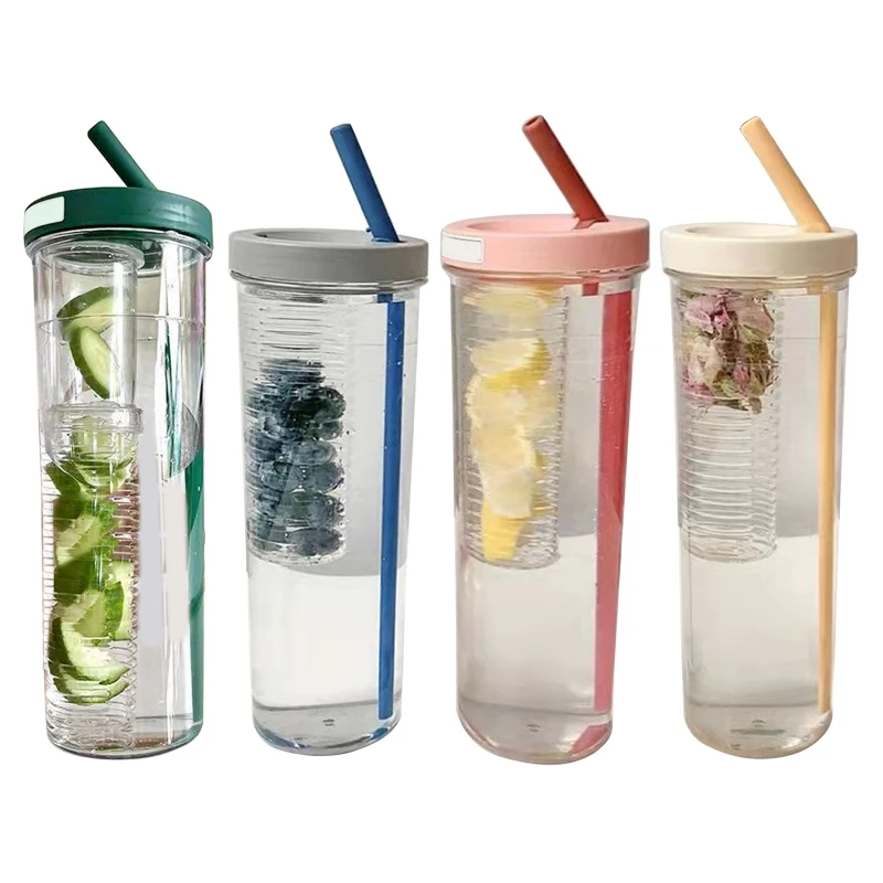 Water Bottles Leak-Proof Drink Container with Foldable Straw Portable Water Cups Dropshipping