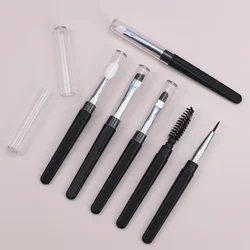 Portable Makeup Tool Accessories Makeup Brush Multi Functional Transparent Dust Cover Silicone Lip Brush Eyeliner Eyebrow Brush