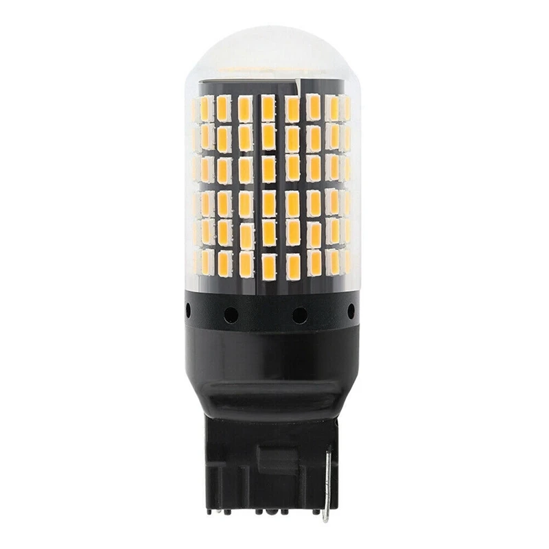 Canbus-Super Brilhante Erro Lâmpada LED Grátis para Reverse Tail Turn Signal Light, âmbar, 4X, 7440, T20, W21W, 144 SMD