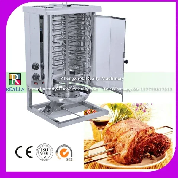 OEM Top selling gas stainless steel turkish bbq grill shawarma toaster maker machine