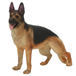 Simulation German Shepherd Dog Model Ornaments Desktop Animal Statue Decoration Educational Toy For Child