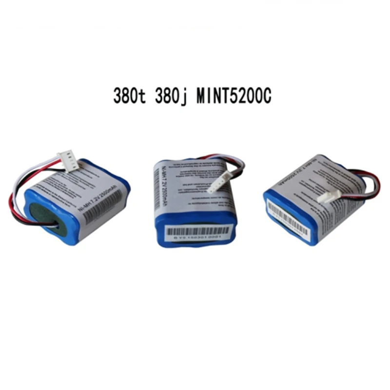 Original 2500mAh 7.2V Battery For iRobot Roomba Braava 380 380T Mint 5200c Ni-MH 2500mAh 2.5Ah 7.2v Rechargeable Battery 1Pcs