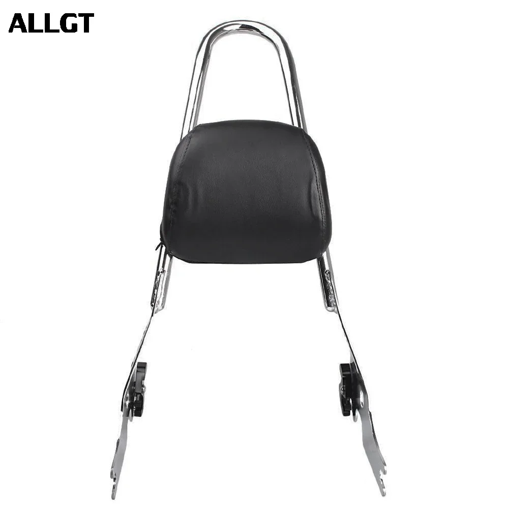 

Motorcycle Sissy Bar Backrest Luggage Rack For Harley Davidson Sportster XL 883 1200 Black & Chrome