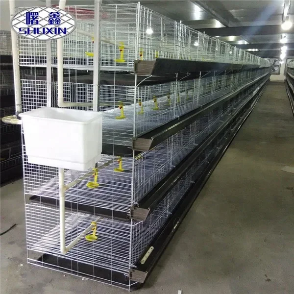 Factory Supplier Direct Sale 3Tiers/4 Tiers  Capacity 60-80 Birds Galvanized Broiler Chicken Cage  Multi levels For Poultry