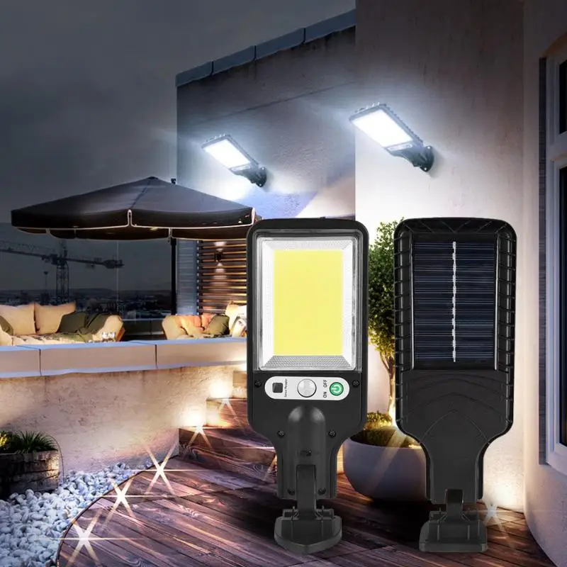 Lámpara de pared con Control remoto y Sensor de luz LED Solar para exteriores, lámparas de seguridad de calle de emergencia impermeables, luces para