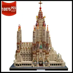 Moc City House Barcelona Sagrada Família Catholicism Church 10075pcs Creative Landmark Architecture Building Blocks Toys Gifts