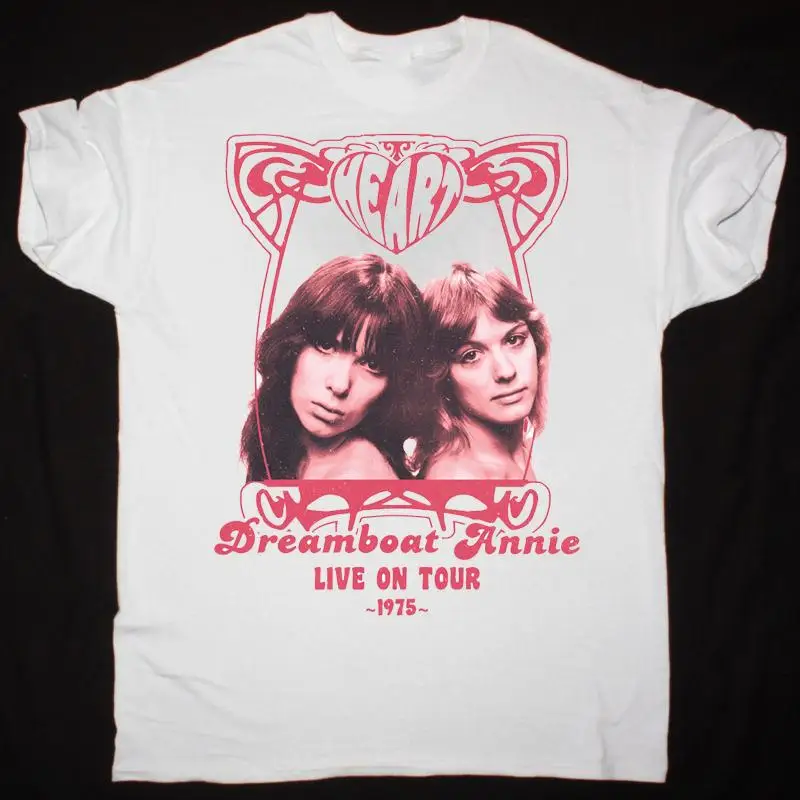 Camiseta de la banda del corazón Dreamboat Annie Tour de los años 70 S 5XL