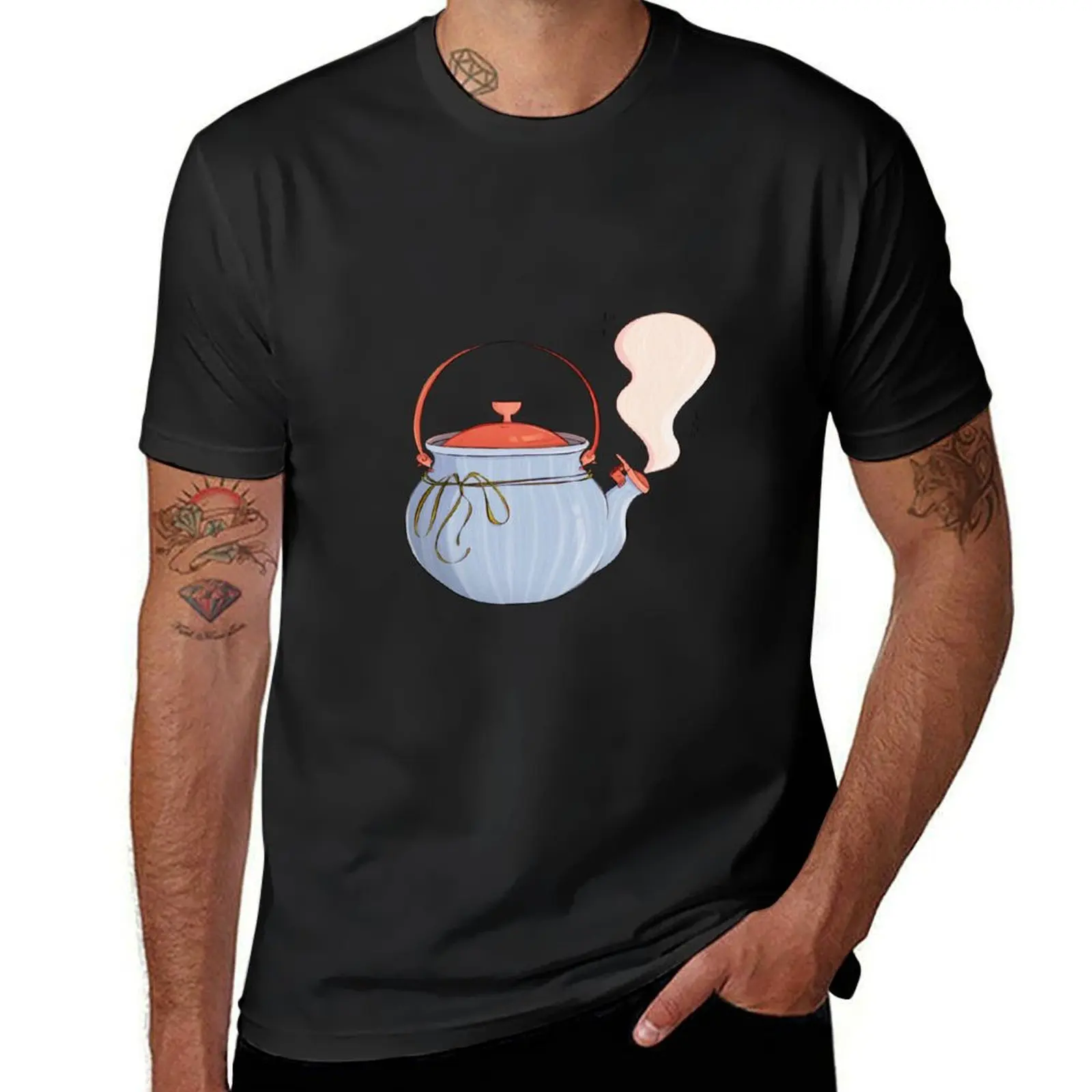

Cozy Kettle Illustration T-Shirt heavyweights vintage clothes men clothes