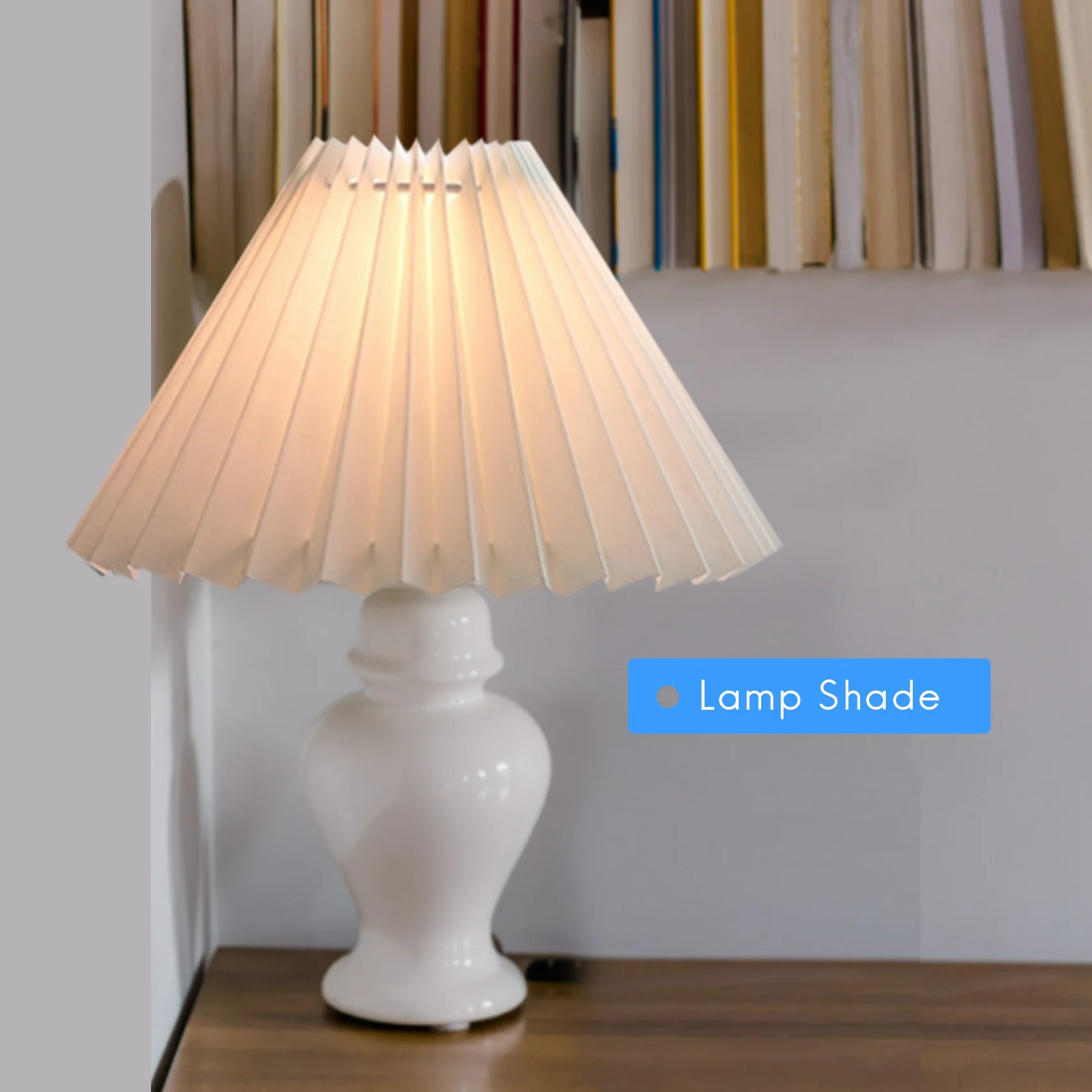 Pleats Lampshade Table Lamp Standing Lamps Japanese Style Pleated Lampshade Creative Desk Lamp Shade Bedroom Lamps -A