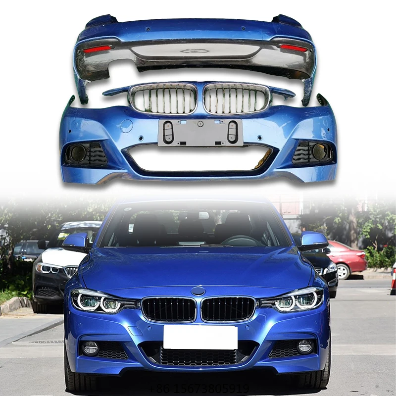 Suitable for  13-19 3 Series F30 F35 320Li GT Sport, Front and Rear Bumper Grille Surround Body Kit