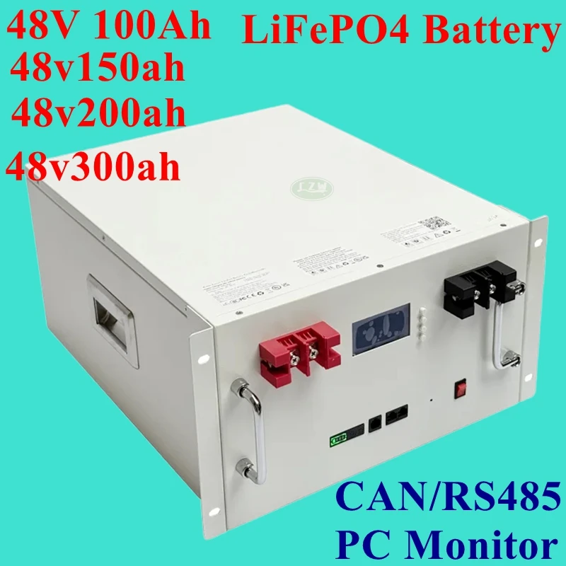 

czw 48V 300Ah 100AH 150Ah 200Ah lifepo4 lithium batterry bluetooth wall mounted with charger for solar system inverter