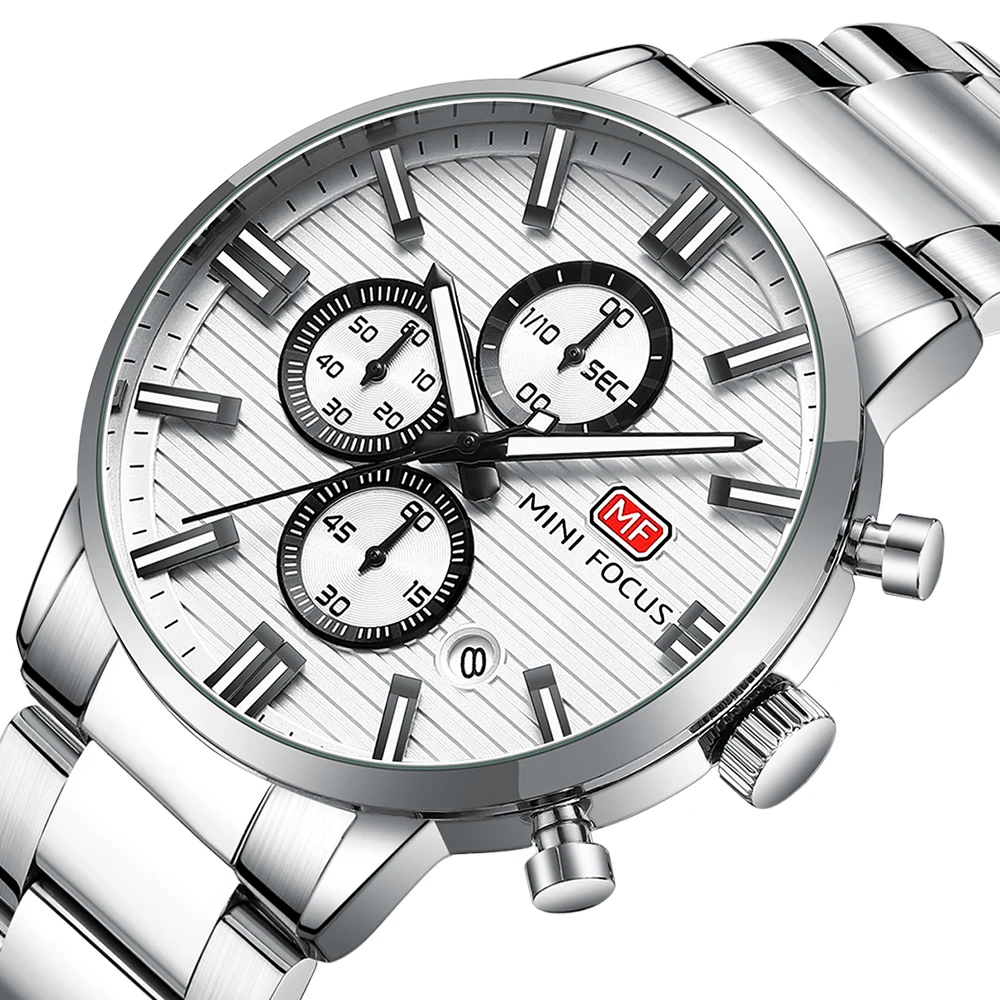 

New Fashion Mens Stainless Steel Watches Luxury Quartz Wristwatch Clock Men Business Casual Watch Relogio Masculino