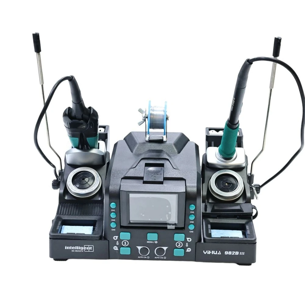 YIHUA 982D-III Compatible With C210 C245 Micro Tweezers 2-IN-1 Precision Soldering Station