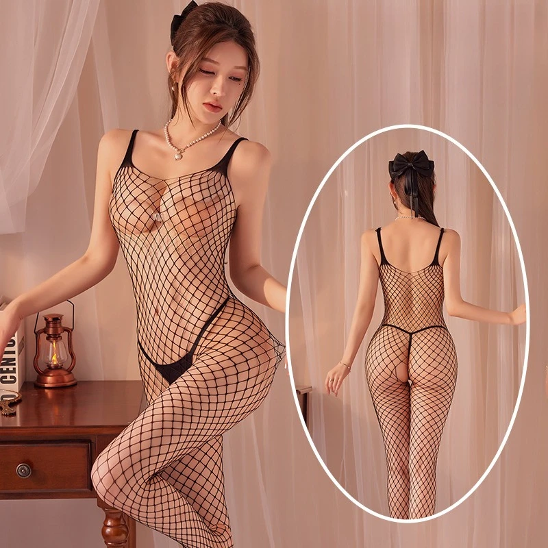 

Erotic Open Bra Teddy Jumpsuit Exotic Outfit Deep V Cutout Dangling Teddy Jumpsuit Sexy Crotchless Lingerie Women Lingerie