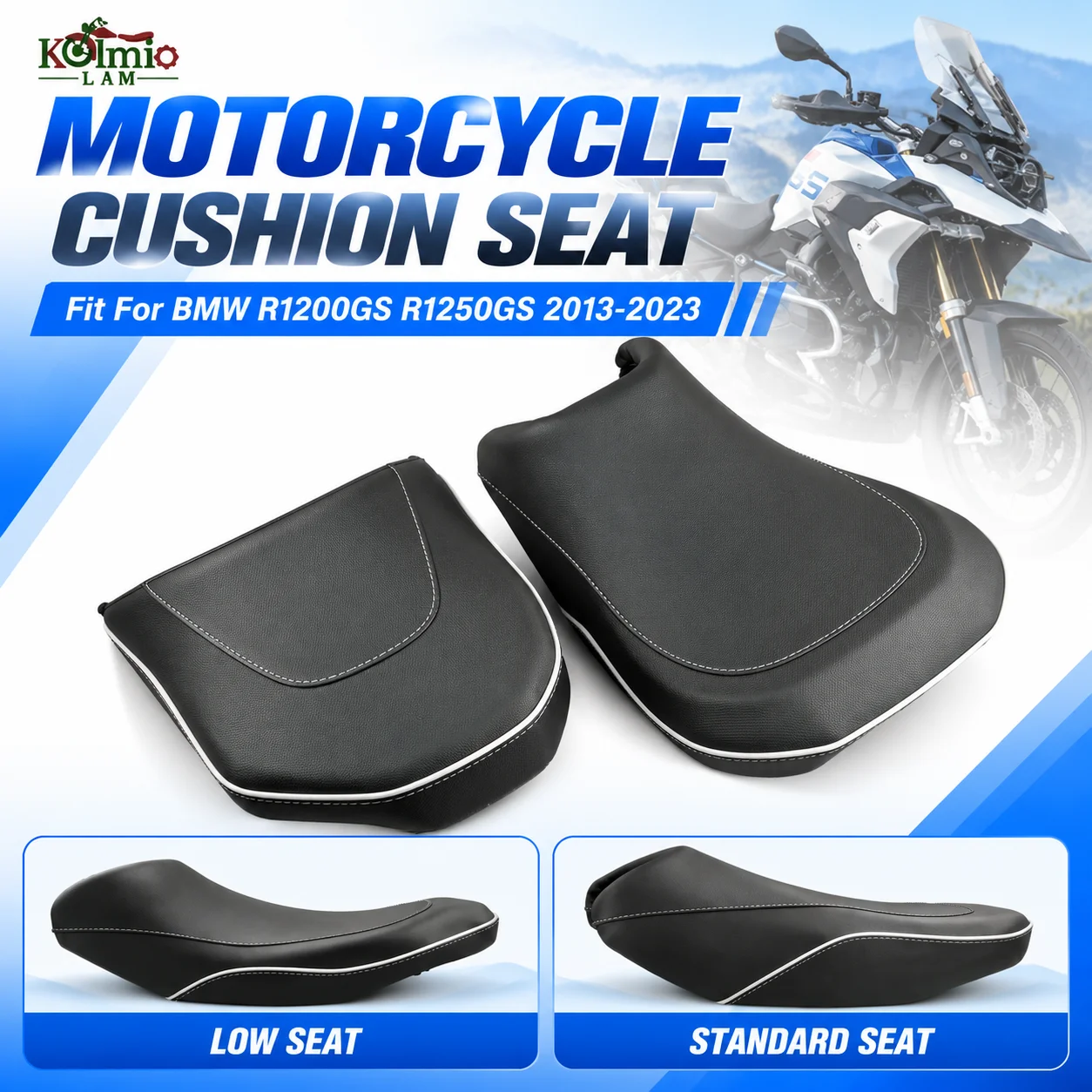 Fit For BMW R1200GS R1250GS Adventure 2013 - 2024 Motorcycle Front Rear Seat Pillion Cushion Set R1200 GS ADV