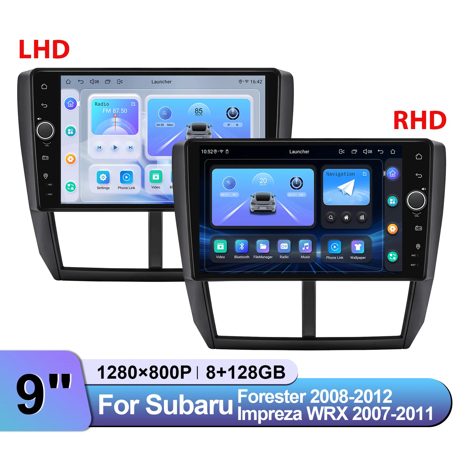 JOYING 9 "Radio estéreo de coche para Subaru Forester 2008-2012 y Impreza WRX 2007-2011 compatible con Bluetooth Carplay Android Auto inalámbrico