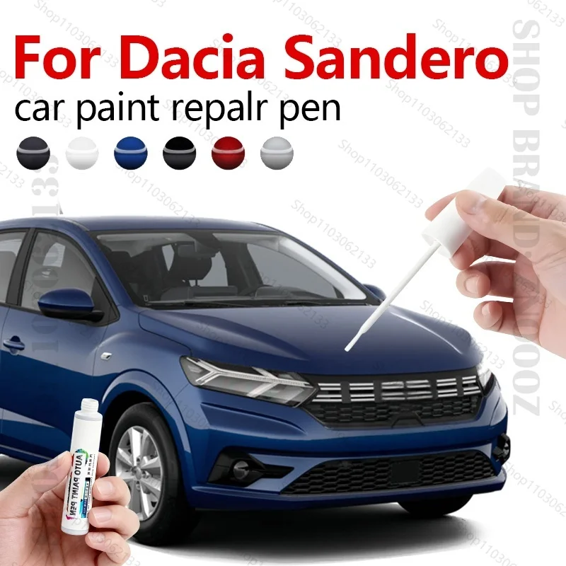 

Ручка для ремонта автомобильной краски для 2008-2025 Dacia Sandero, аксессуары для ремонта царапин, синий, зеленый, серый, красный, белый, серый, бежевый